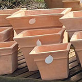 Terracotta garden pots from Ash Moor Nursery, South Molton, North Devon